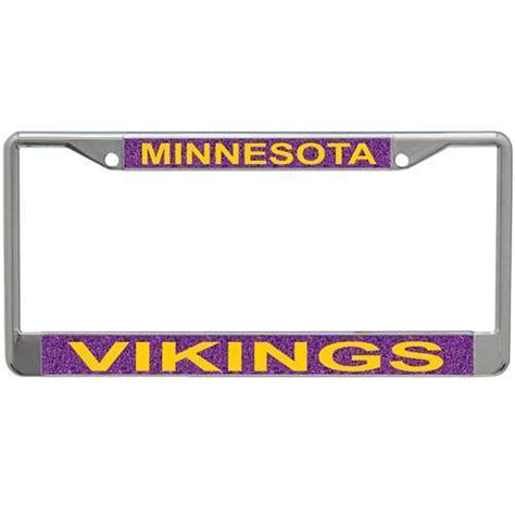 Minnesota Vikings Metal Inlaid Acrylic License Plate Frame Ebay