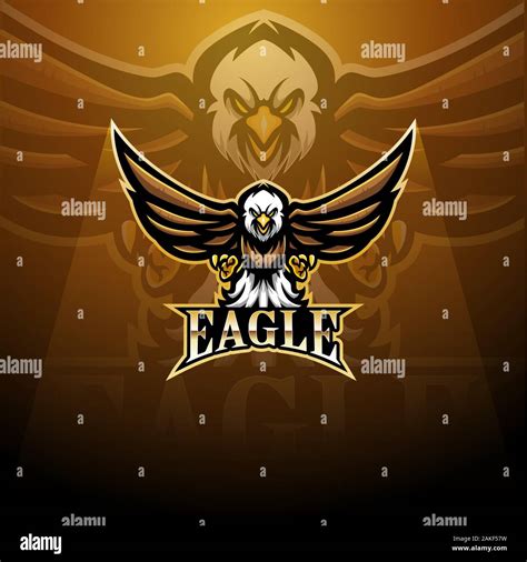 Eagle Sport Mascot Logo Design Stock Vector Image Art Alamy