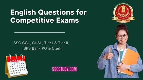 English Questions For Competitive Exams Ssc Study