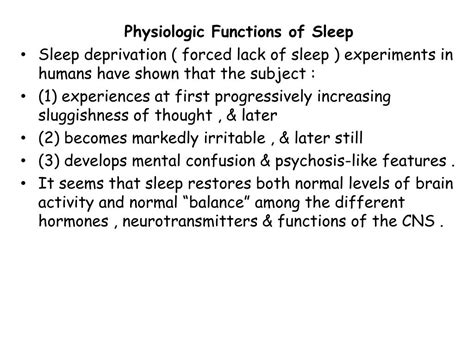 Ppt Physiology Of Sleep Powerpoint Presentation Free Download Id