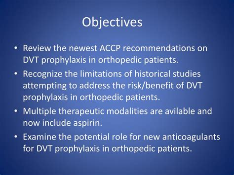 Ppt Dvt Prophylaxis In Orthopedic Patients Powerpoint Presentation Free Download Id 2670986