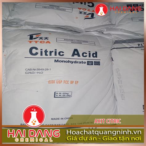 BÁn Acid Citric Monohydrate Tcca Bao 25kg HÓa ChẤt HẢi ĐĂng™ HÓa ChẤt QuẢng Ninh Hdc