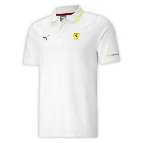 Scuderia Ferrari Race Polo Shirt White GPBox