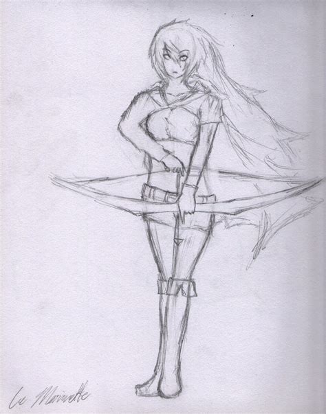 Archer Girl Sketch By Toxic Pepper On Deviantart