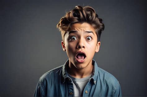 Premium Photo Young Man Expressing Surprise And Shock With His Mouth