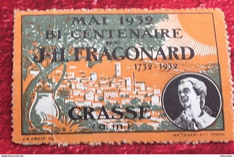 Tourisme Vignettes 1932 Vignette Grasse Bi Centenaire Fragonard