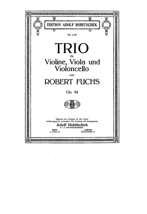 String Trio Op94 Fuchs Robert Imslp