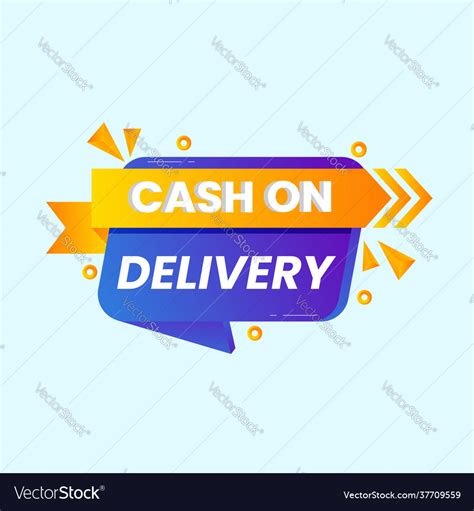 Cash on delivery badge Royalty Free Vector Image