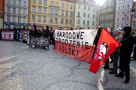 Wrocław Manifestacja w obronie wolności słowa Narodowe Odrodzenie