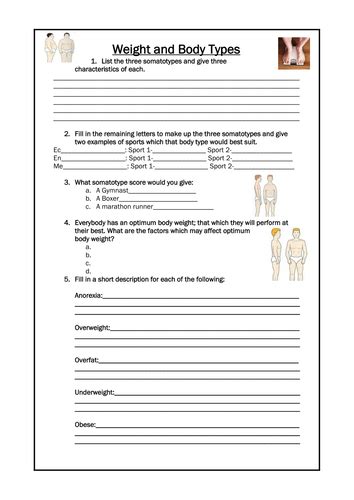 Gcse Pe Worksheets By Sammik Teaching Resources Tes