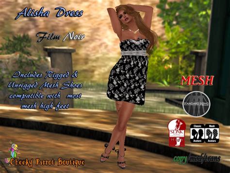 Second Life Marketplace Alisha Dress Film Noir