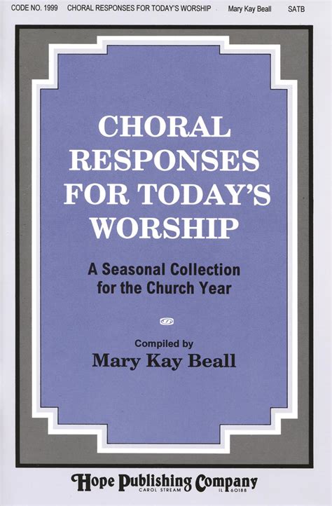 Choral Responses For Todays Worship Hope Publishing Company