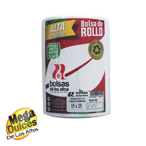 BOLSA ROLLO ALTA 15 X 25 1 KG ALTOS MegaDulces