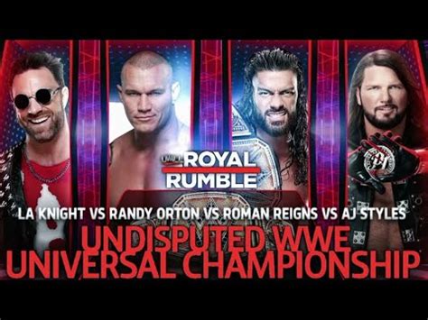 RANDY ORTON VS ROMAN REIGNS VS AJ STYLES VS LA KNIGHT Undisputed