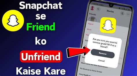 Snapchat Se Friend Ko Unfriend Kaise Kare Snapchat Par Friend