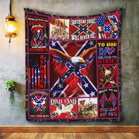 Confederate American History Like Quilt Blanket Dhth200799 Rosatee Inc