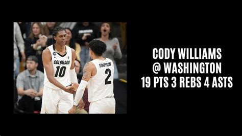 Cody Williams Washington 19 PTS 3 REBS 4 ASTS 1 STL 1 24 24 YouTube