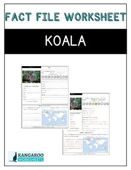 Koala Fact File Worksheet Research Sheet By Kangaroo Worksheets