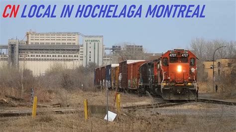 LOCAL CN TRAIN WITH GP9 SWITCHERS IN HOCHELAGA MONTREAL YouTube