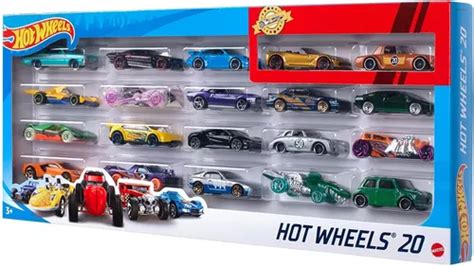 Caixa 20 Carrinhos Hot Wheels Sortidos Mattel 2 Raros Frete grátis