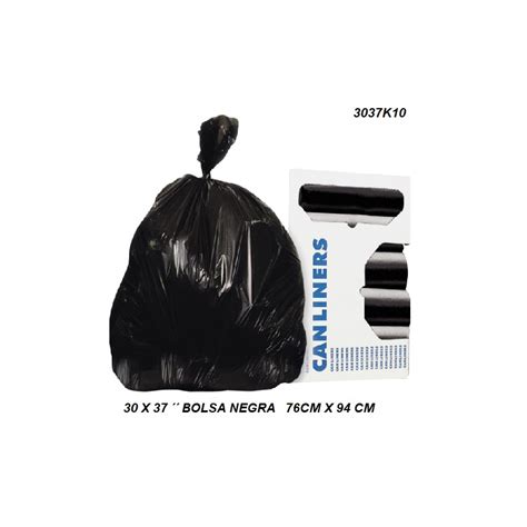 Bolsa Negra Para Basura X Cm X Cm Caja Bolsas