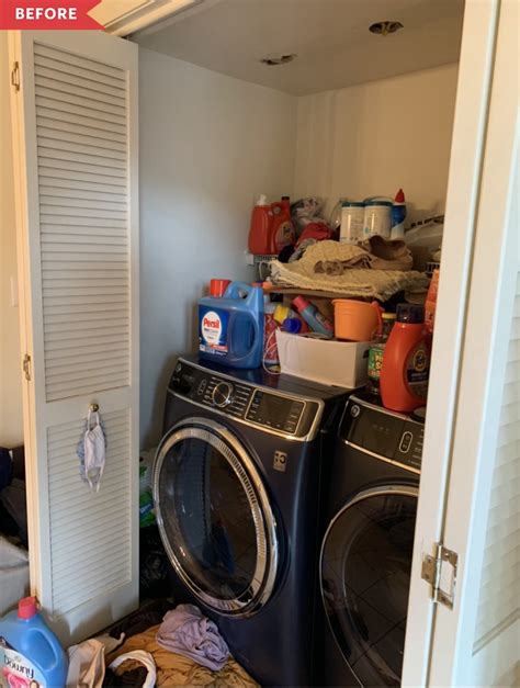 Laundry Room Redo Cluttered Laundry Room Before And After Apartment