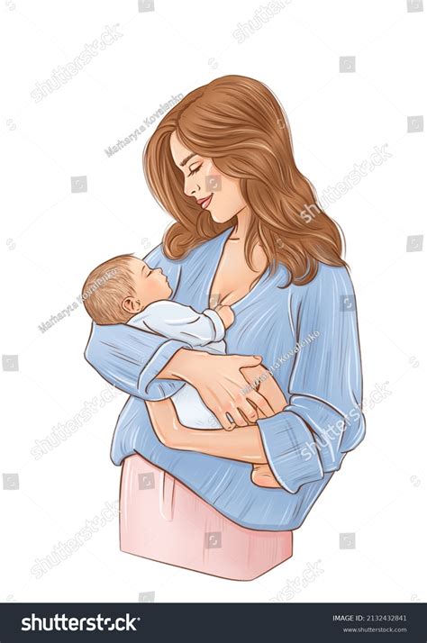 Mother Baby Sketch Images Stock Photos Vectors Shutterstock