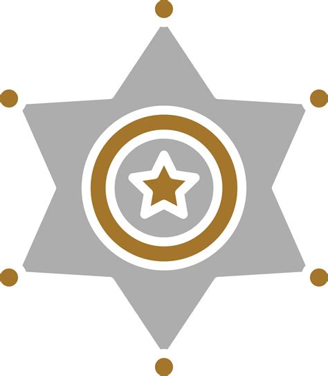 Sheriff Badge Icon Style 10675681 Vector Art at Vecteezy