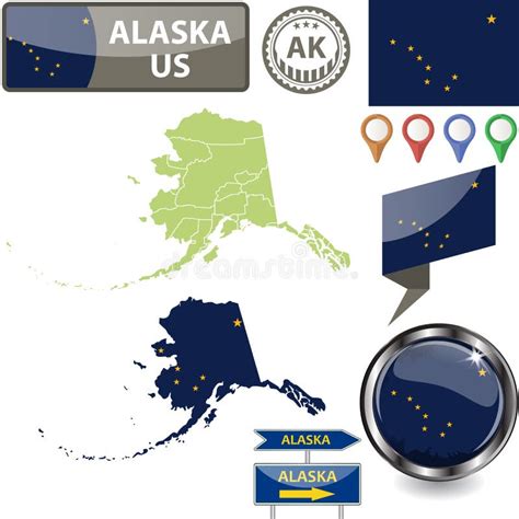 Alaska Counties Map Stock Illustration Illustration Of Country 194130838