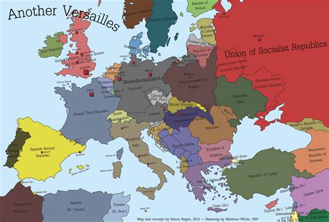 An alternate Versailles treaty after the end of World War I [1,794 x 1,215]. : r/europe