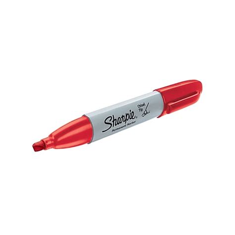 Sharpie® Chisel Tip Permanent Markers Red 12pk 38202 At Staples