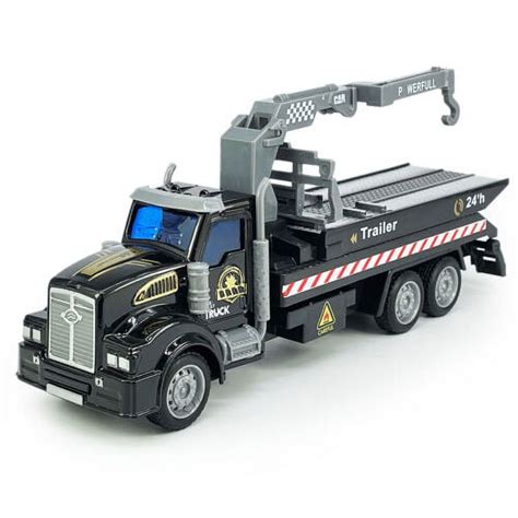 Rescue Trailer Truck Toy 1/36 Scale Model Car Diecast Toy Trucks for ...