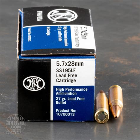 5 7x28mm Ammunition For Sale FN Herstal 27 Grain Jacketed Hollow Point