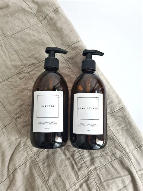 Personalised Pump Bottles For Toiletries Shampoo Conditioner Body