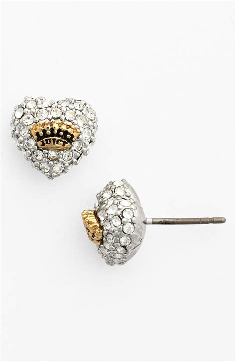 Juicy Couture Pavé Heart Stud Earrings | Nordstrom