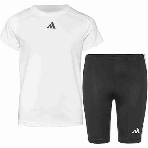 Adidas Train Essentials 3 Stripes Trainingsanzug Mädchen White Carbon