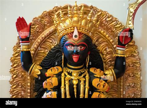 An Icon Of Hindu Goddess Kali Murti By Bengali Artist Kaushik Ghosh