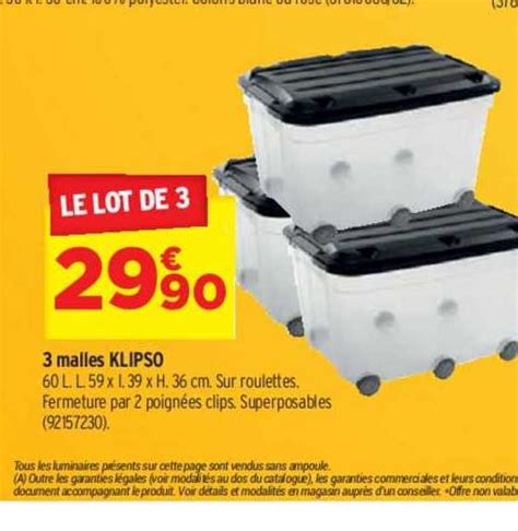 Promo Malles Klipso Chez Bricorama Icatalogue Fr