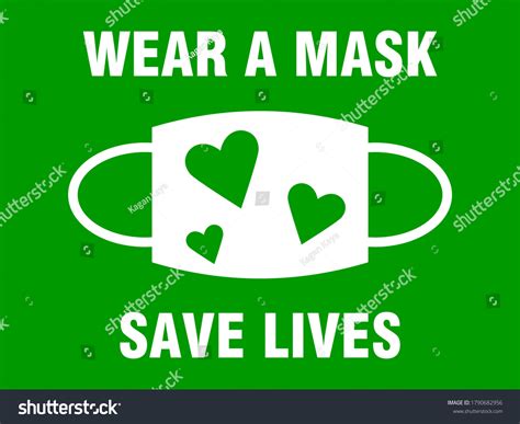 Wear A Mask Save Lives Icon With Face Mask And Royalty Free Stock Vector 1790682956