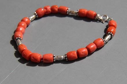 Bracelet Pour Homme En Corail Rouge V Ritable De Corse Travaill En