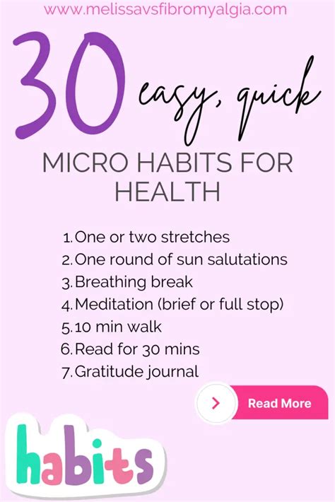 30 Micro Habits (Easy, Quick) to Improve Your Health & Your Day - Going My Own Pace