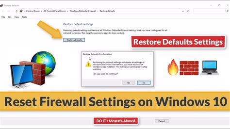 How To Reset Firewall Settings To Defaults On Windows Youtube