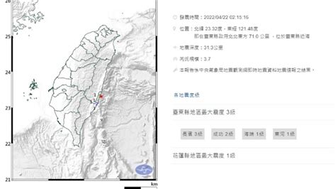 台東近海地震規模37 最大震度台東縣3級｜東森新聞：新聞在哪 東森就在哪裡