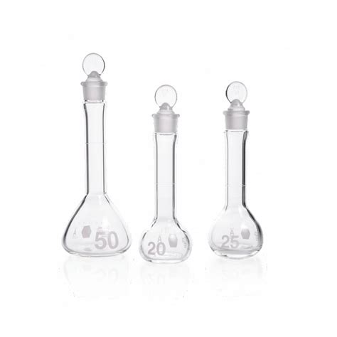 ASTM Heavy Duty Wide Mouth Volumetric Flask With Individual Serial No