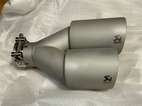 Akrapovic Twin Matte Silver Premium Exhaust Universal Tip Vw Golf R