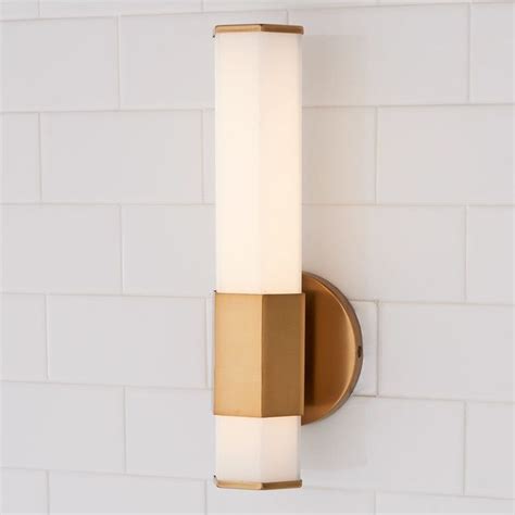 Contemporary Hexagon Led Bath Sconce Modern Bathroom Sconce Bathroom