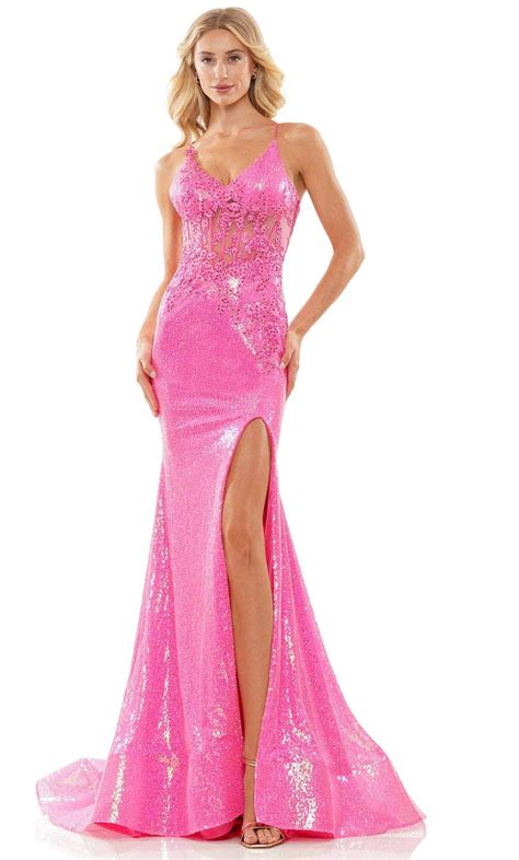 Colors Dress 2848 - Beaded Corset Prom Gown – Couture Candy