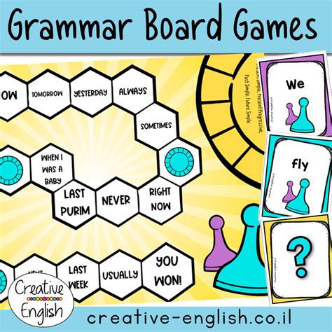 Grammar Board Games 4 Tenses Creative English