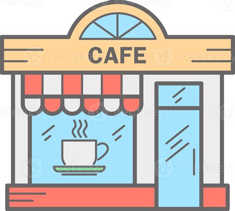 Cafe building line icon. Urban architecture element 22926022 PNG