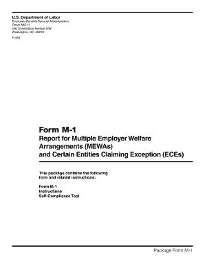 Fillable Online Dol Form M 1 United States Department Of Labor Dol